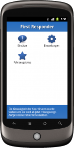 Der Startbildschirm der App anno 2012