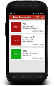 Das Startmenü wird durch eine Einsatzliste ersetzt