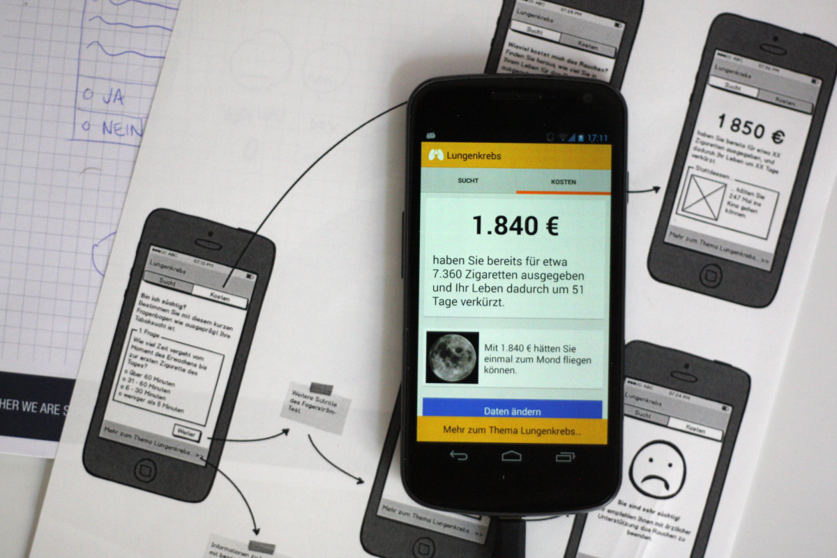 Mockups und erster Live-Prototyp