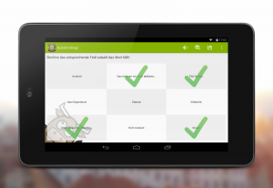 Bully Bullshit Bingo am Tablet