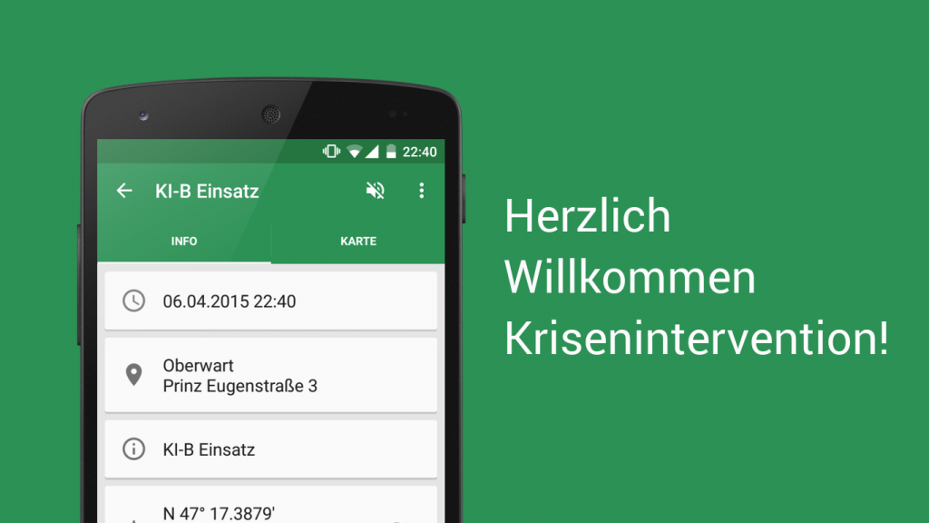 Ab sofort können MitarbeiterInnen der Krisenintervention die App nutzen.