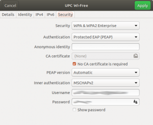 UPC Wi-Free mit Ubuntu